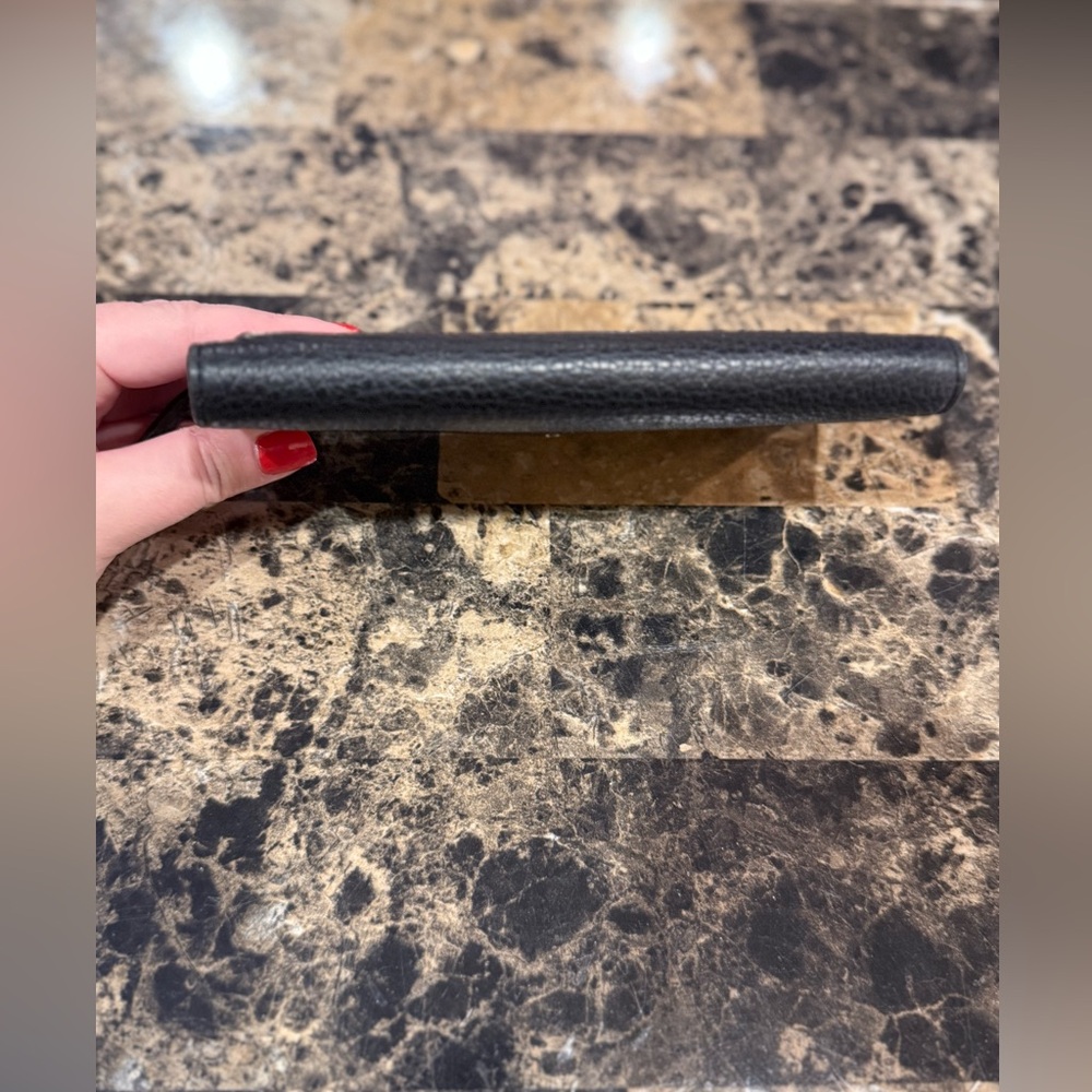 Kate Spade Staci Slim Bifold Wallet in Black Pebbled Leather - Picture 4 of 13